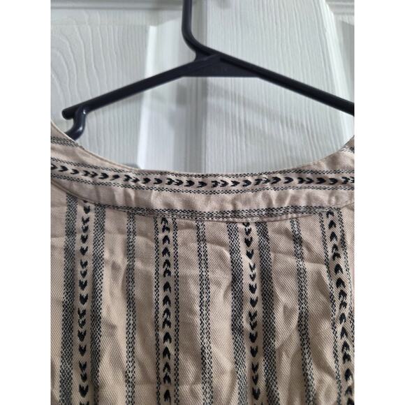 Sweet Wanderer Maternity Dress Boho Beige with Black loose flowy. XL - Picture 9 of 10